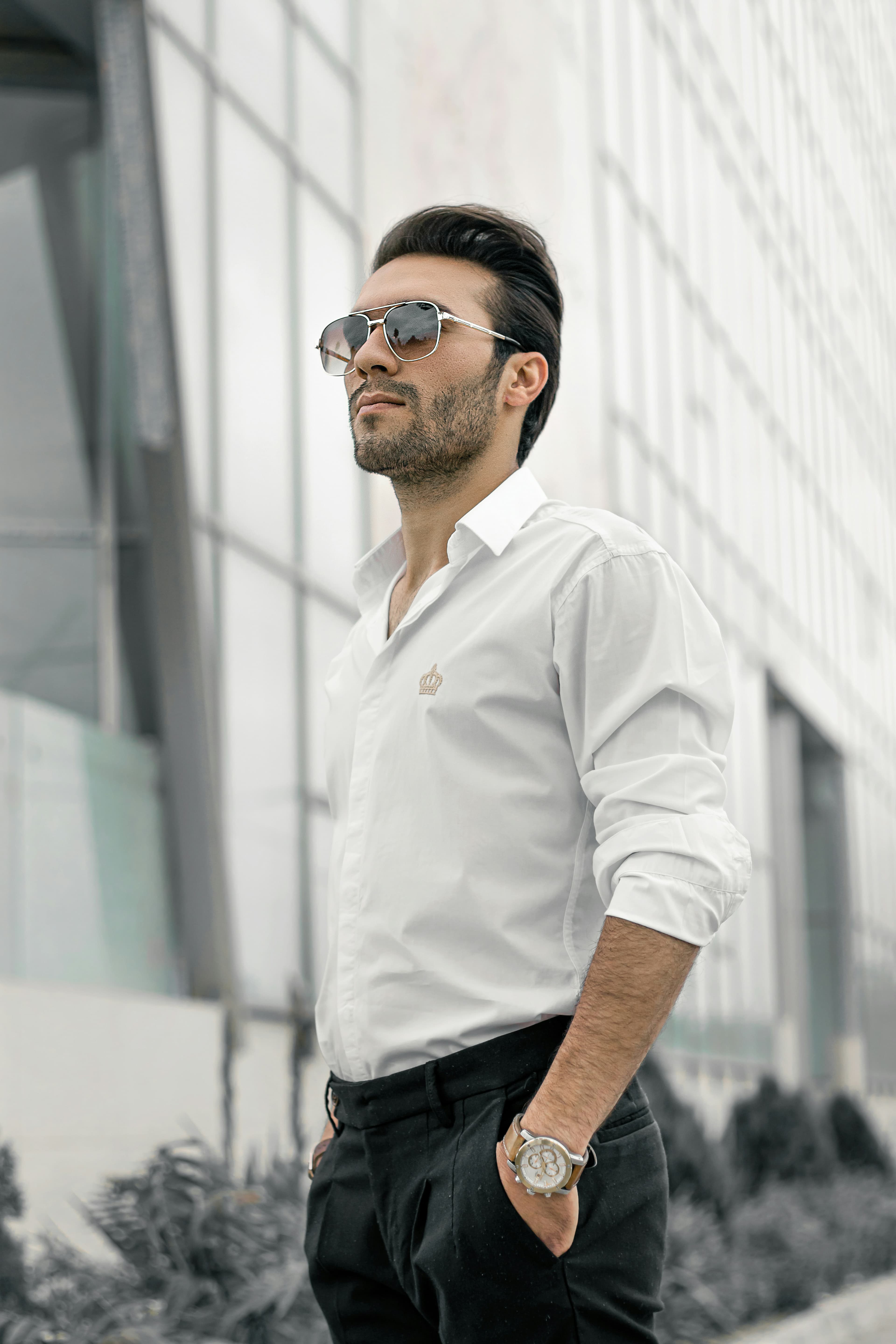 Man wearing a crisp formal shirt