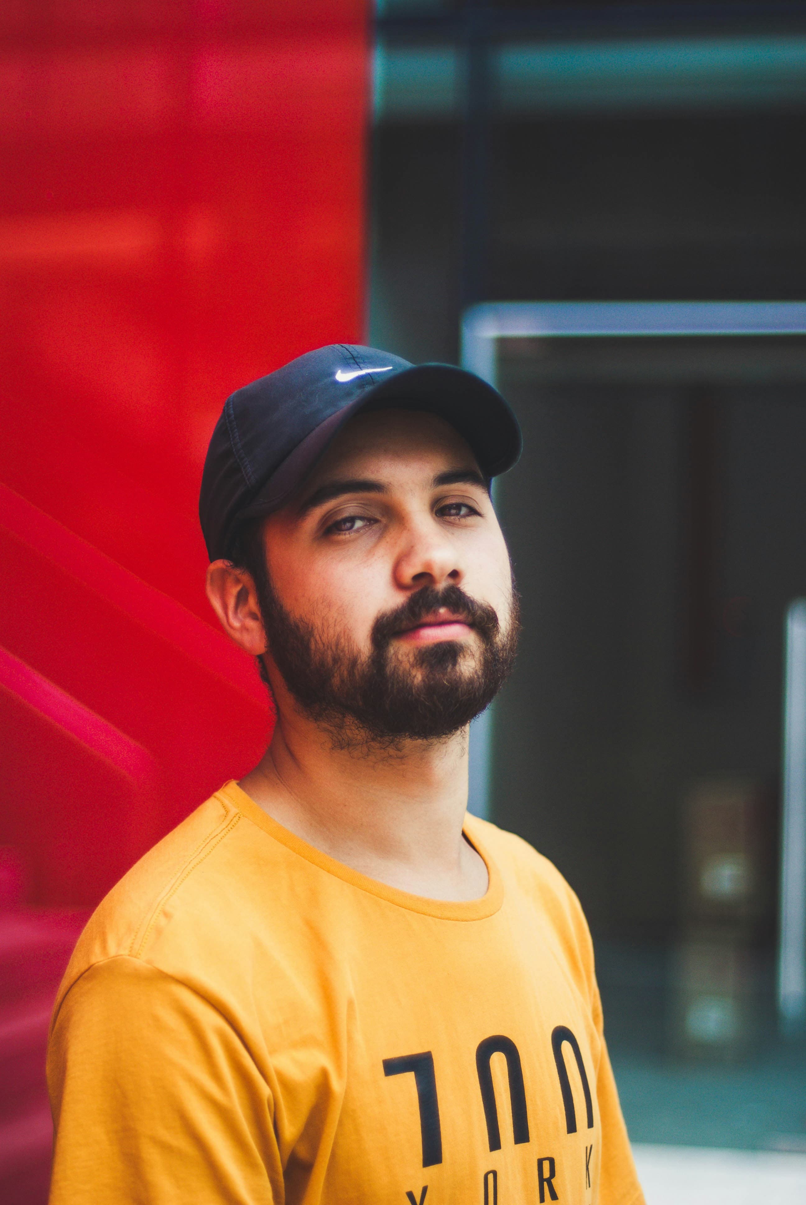 Man wearing a casual t-shirt